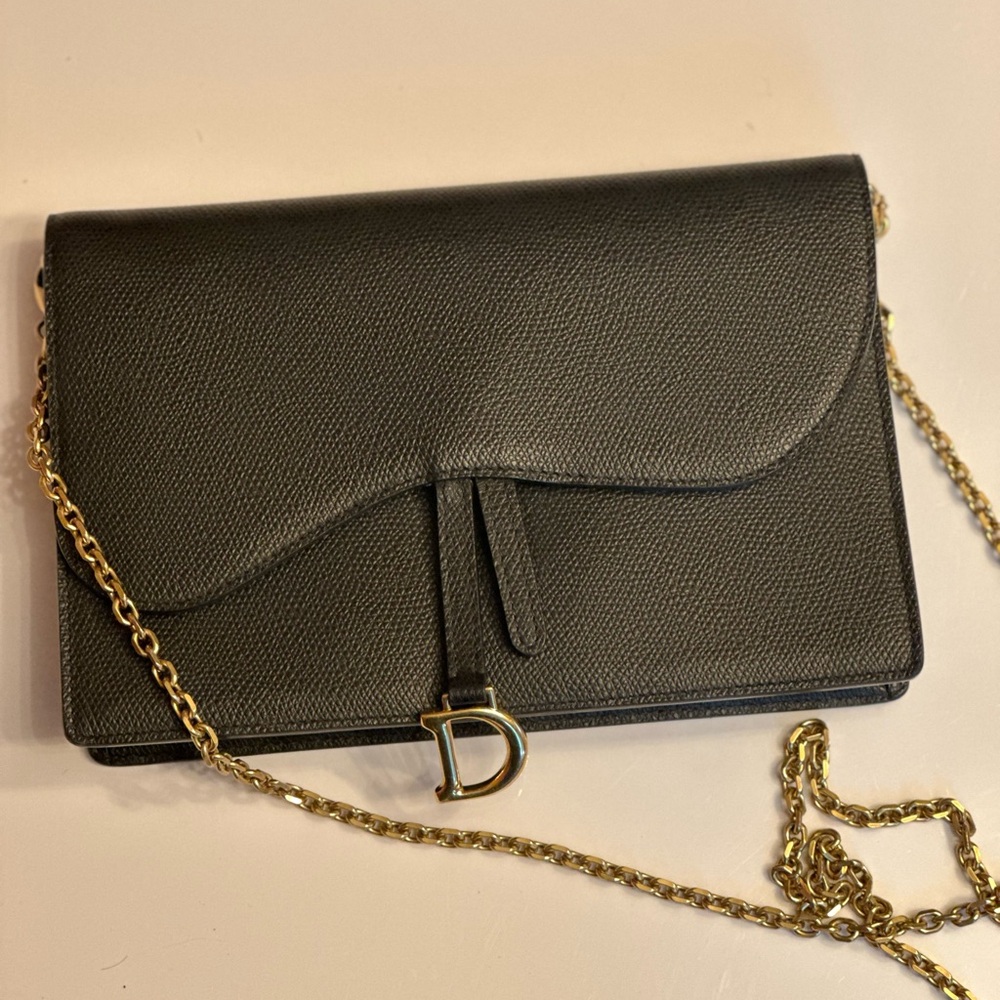 Christian Dior Saddle Chain Clutch